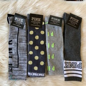 1 Free Lanyard And 4 VS Pink Knee High Socks